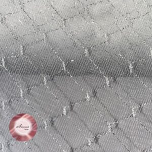 Renda Branca com Fio Prata